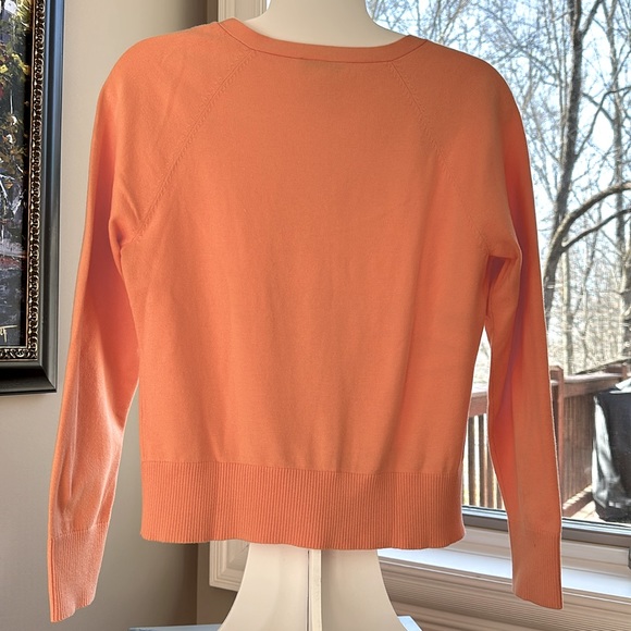 Talbots Lightweight Peach V-Neck Sweater. Size MEDIUM. - Picture 2 of 4